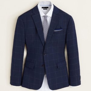 Slim-fit check suit blazer